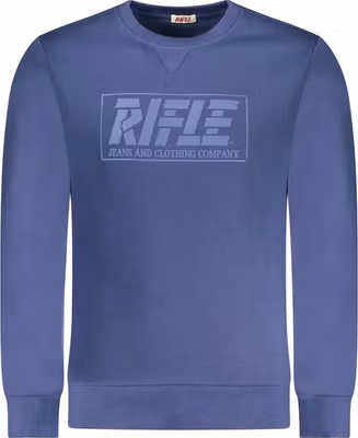 Blue Cotton Men Sweatshirt