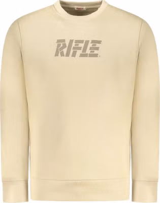 Beige Cotton Men Sweatshirt
