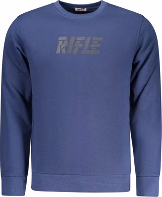 Blue Cotton Men Sweatshirt