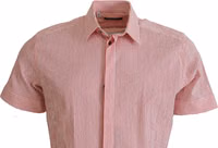 Red White Striped Cotton Short Sleeve Shirt 5
