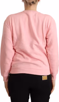 Pink Printed Long Sleeves Pullover Sweater 4