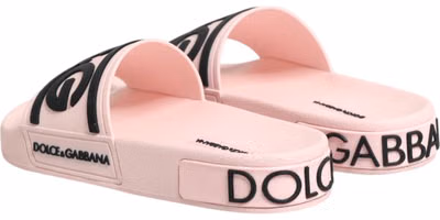 Pink Rubber Slides Sandals Beachwear Shoes