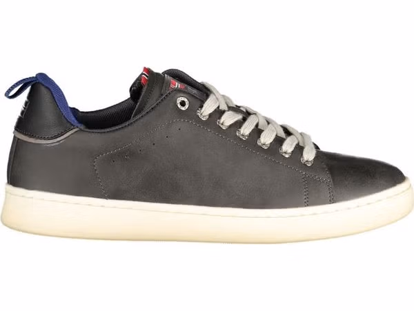 Black Polyurethane Men Sneaker
