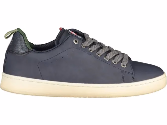 Blue Polyurethane Men Sneaker