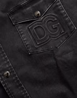 Black Cotton Long Sleeve Denim Casual Shirt 1