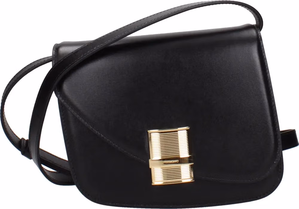 Black Leather Crossbody Bag