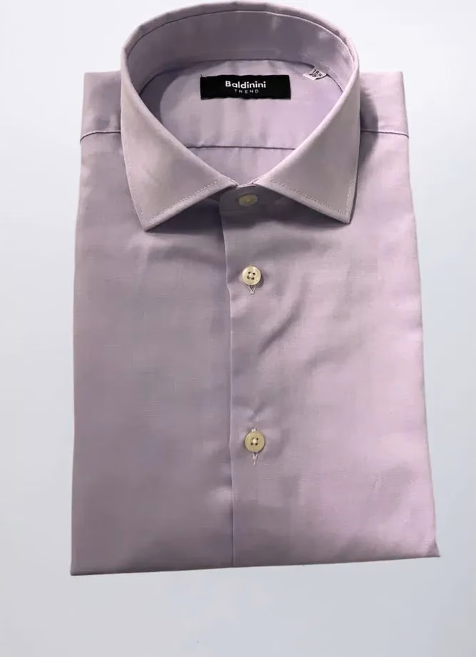 Purple Cotton Men Shirt