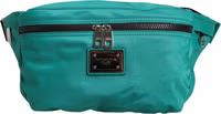 Green Logo Plaque Nylon Waist Fanny Pack Men's Borse Bag 1