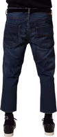 Blue Mid Waist Cotton Men Cropped Denim Jeans 3