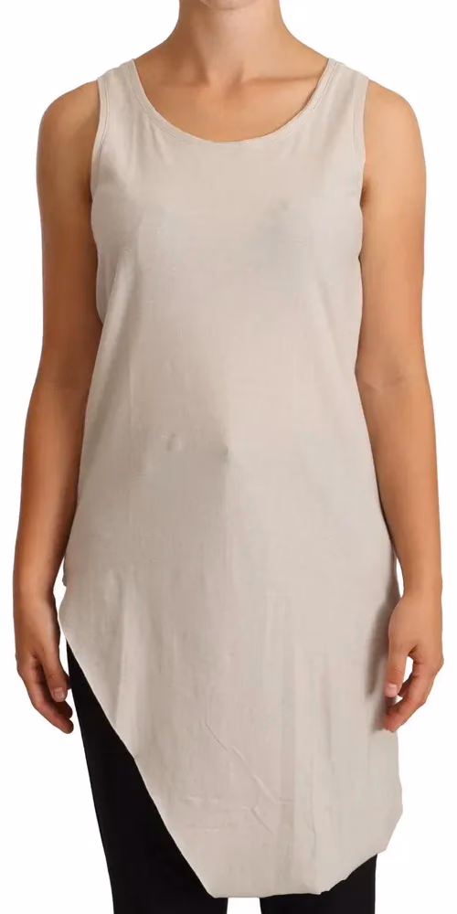 Light Gray 100% Cotton Sleeveless Razor Back Tank Top