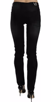 Dark Black Dora Slim Fit Denim Pants 3
