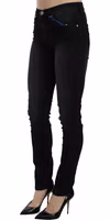 Dark Black Dora Slim Fit Denim Pants 4