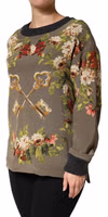 Enchanted Sicily Silk Crewneck Blouse Sweater 2