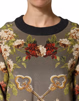 Enchanted Sicily Silk Crewneck Blouse Sweater 4