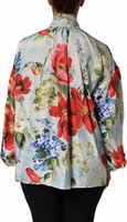 Multicolor Floral Long Sleeves Blouse Top 3