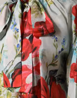 Multicolor Floral Long Sleeves Blouse Top 5