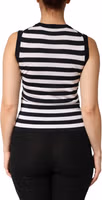 Black White Cashmere Silk Sleeveless Top 3