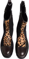 Multicolor Leopard Mid Calf Boots Shoes 2