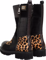 Multicolor Leopard Mid Calf Boots Shoes 4