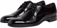 Black Calfskin Leather Derby Dress Shoes 3