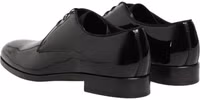 Black Calfskin Leather Derby Dress Shoes 4