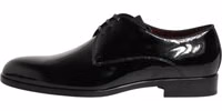 Black Calfskin Leather Derby Dress Shoes 5