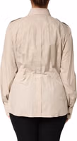 Beige Collared Long Sleeve Cotton Shirt Top 3