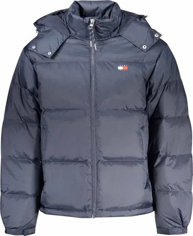 Blue Polyester Men's Jacket