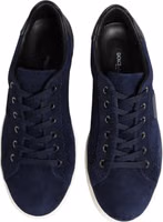 Blue Leather Suede Low Top Sneakers Shoes 2