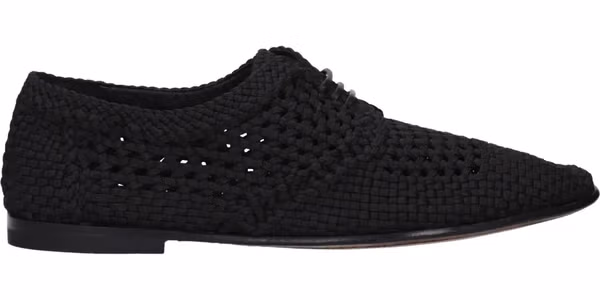 Black Fabric Oxfords And Derbies