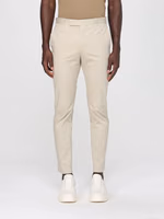 Beige Cotton Casual Pants 1