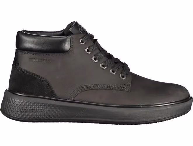 Black Leather Men Sneaker