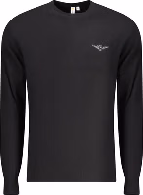 Black Cotton Men's Sweater