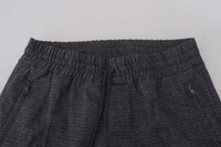 Gray Striped Wool Skinny Trouser Pants 1