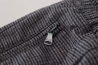 Gray Striped Wool Skinny Trouser Pants 2