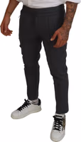 Gray Striped Wool Skinny Trouser Pants 5
