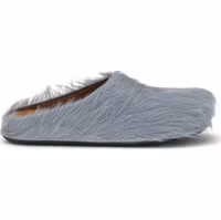 Blue Calf Leather Bos Taurus Mules 1