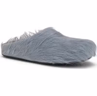 Blue Calf Leather Bos Taurus Mules 2