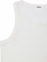White Cotton Sleveless Jacket 3