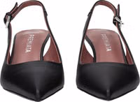 Black Leather Platform Pumps 3