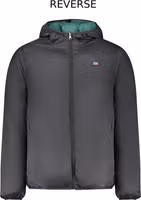 Black Polyester Men's Reversible Jacket 1