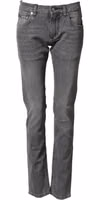 Gray Cotton Mid Waist Skinny Denim Jeans 1