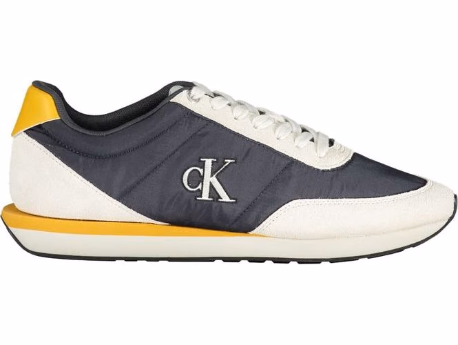 Blue Recycled Polyester Men Sneaker