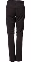 Dark Brown Cotton Stretch Straight Mid Waist Trouser Pants 2