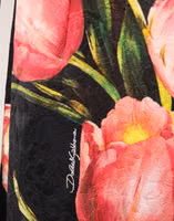 Black Floral Print Viscose A-line Mini  Dress 3