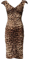 Brown Leopard Sleeveless Sheath Midi Dress 2