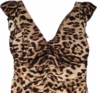 Brown Leopard Sleeveless Sheath Midi Dress 4