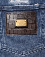 Blue Distressed Washed Logo GRACE Denim Jeans 2