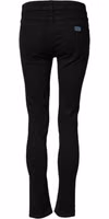 Black Cotton Skinny Mid Waist Denim Jeans 2