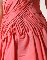 Pink Silk Pleated High Waist Midi Skirt 4
